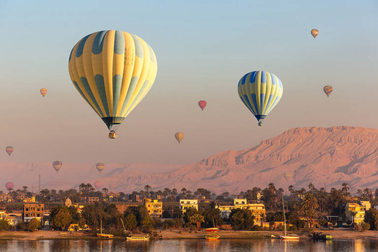 Egypte-Luxor-Airballoons-Nile