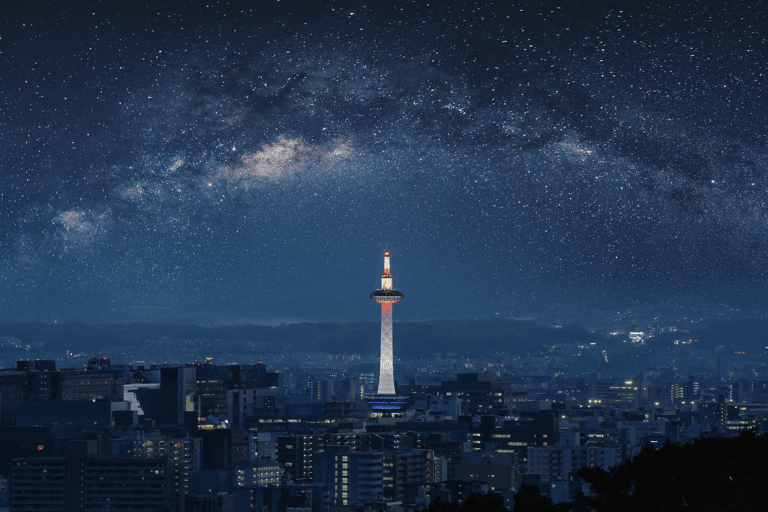 asia-japan-kyoto-by-night-skyline-stars