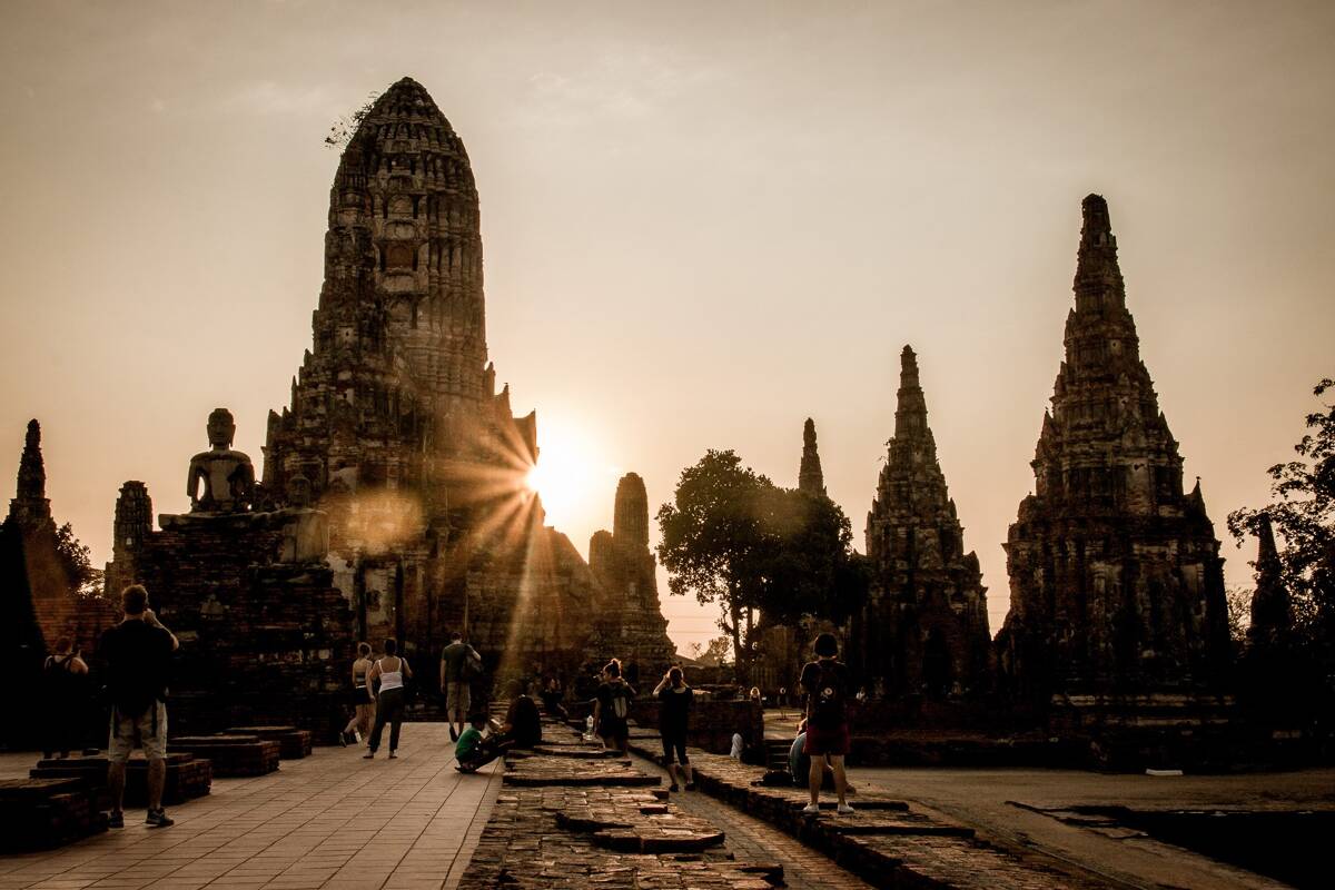 Tempels bezoeken nabij Bangkok