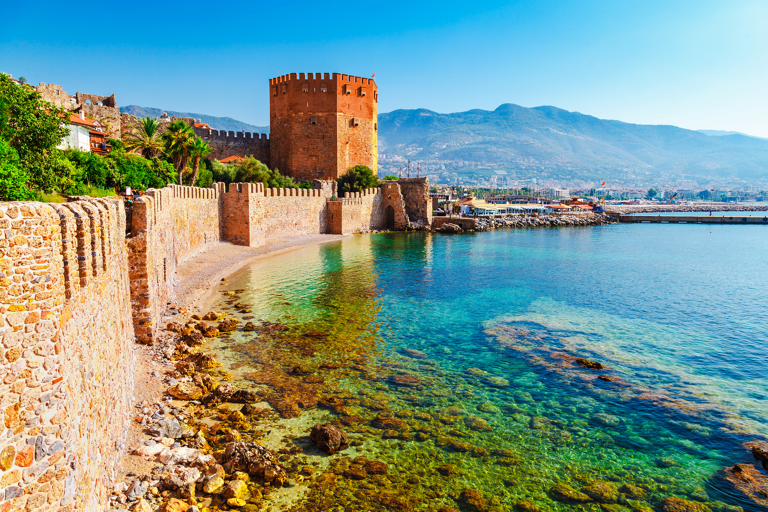 asia-turkey-antalya-castle-next-to-sea-front
