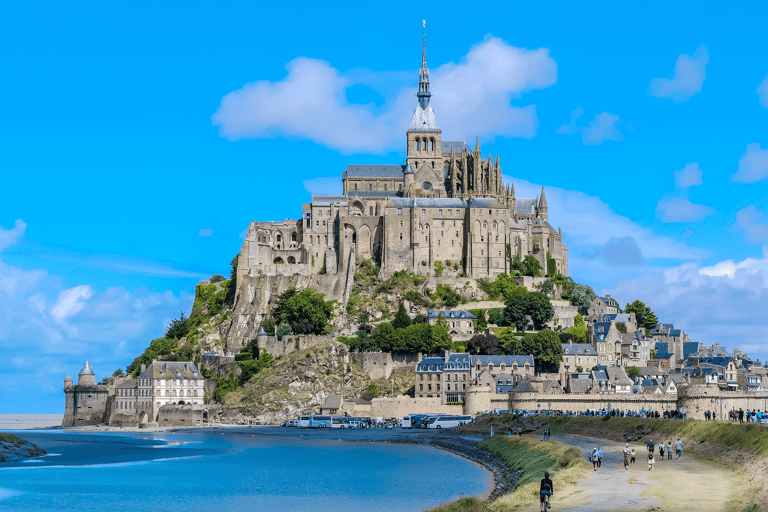 europe-france-le-mont-saint-michel-blue-sky-daytime