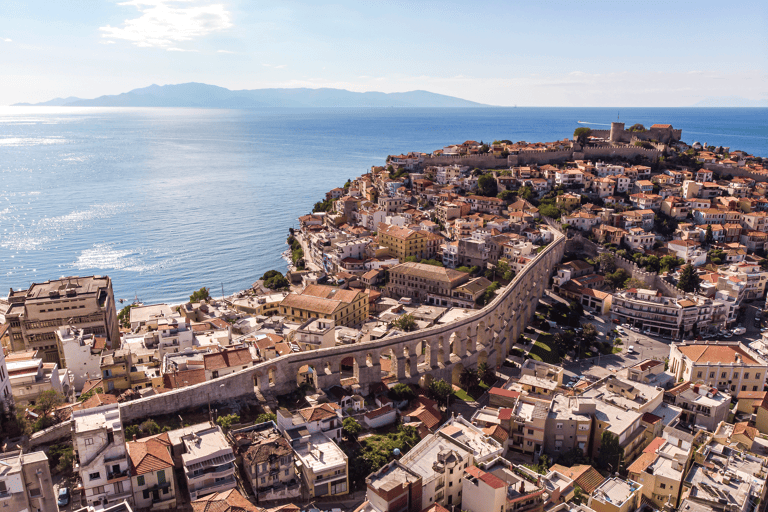 europe-greece-kevala-old-town-citadel-aerial-view