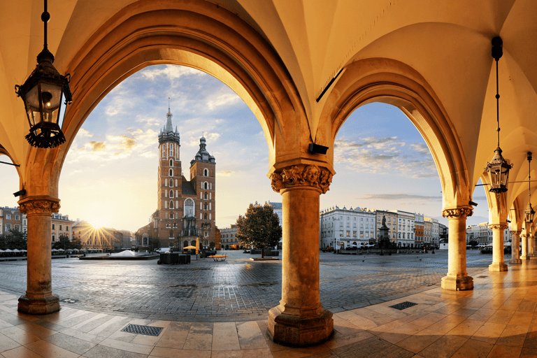 europe-poland-krakow-market-square-church-columns
