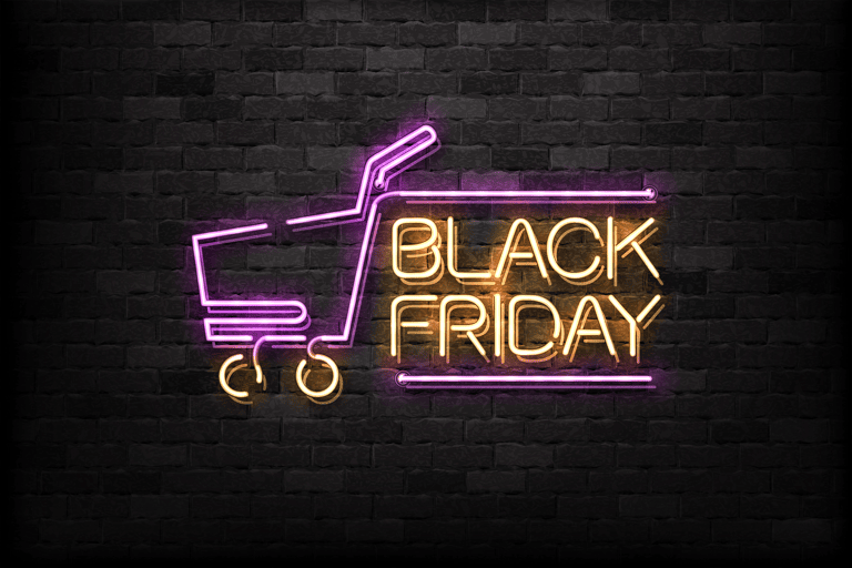 general-black-friday-cart-black-wall