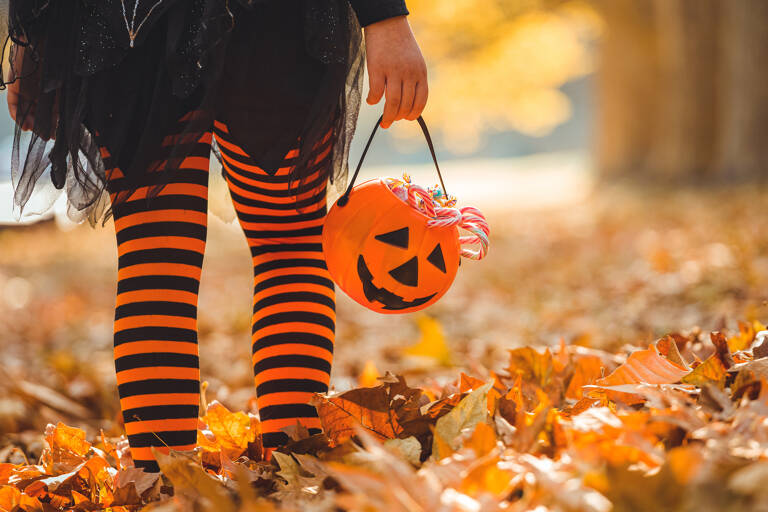 general-girl-walking-halloween-in-forest-fall