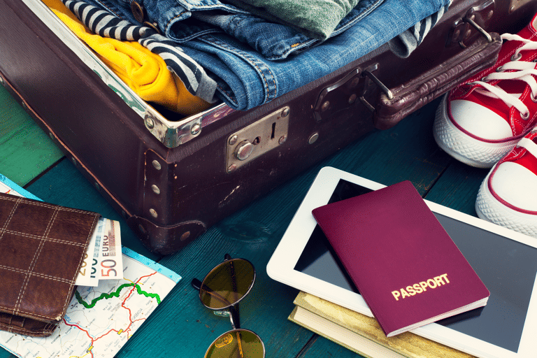 general-packing-suitcase-passport-preparation