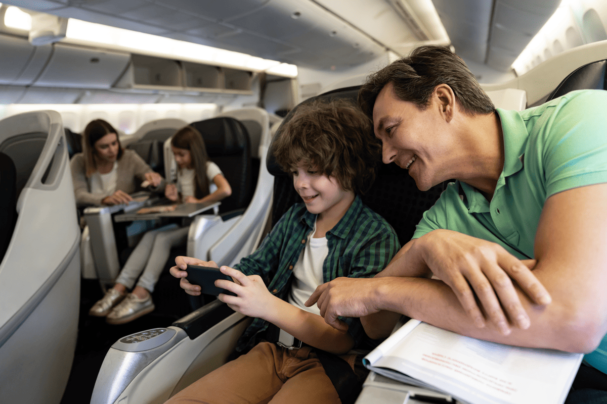 What is a 'Quiet zone' or 'Family zone'? Which airlines offer this?