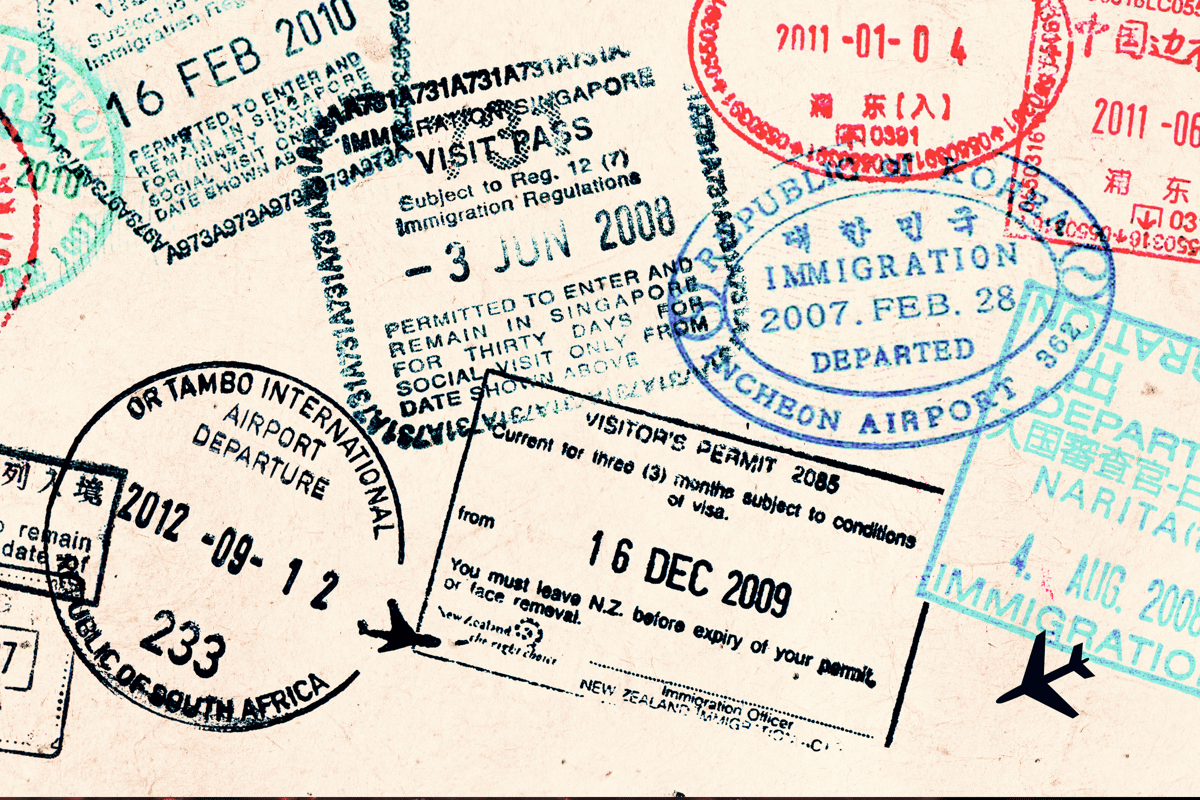 6 Unique passport stamps