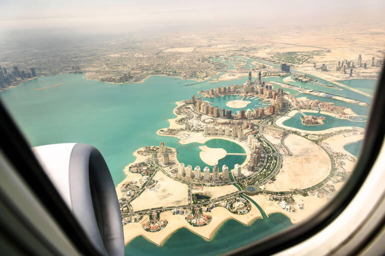 middle-east-qatar-doha-aerial-view