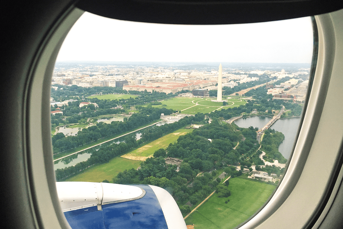 Vanaf welk vliegveld in Washington ben ik het snelst bij The White House?